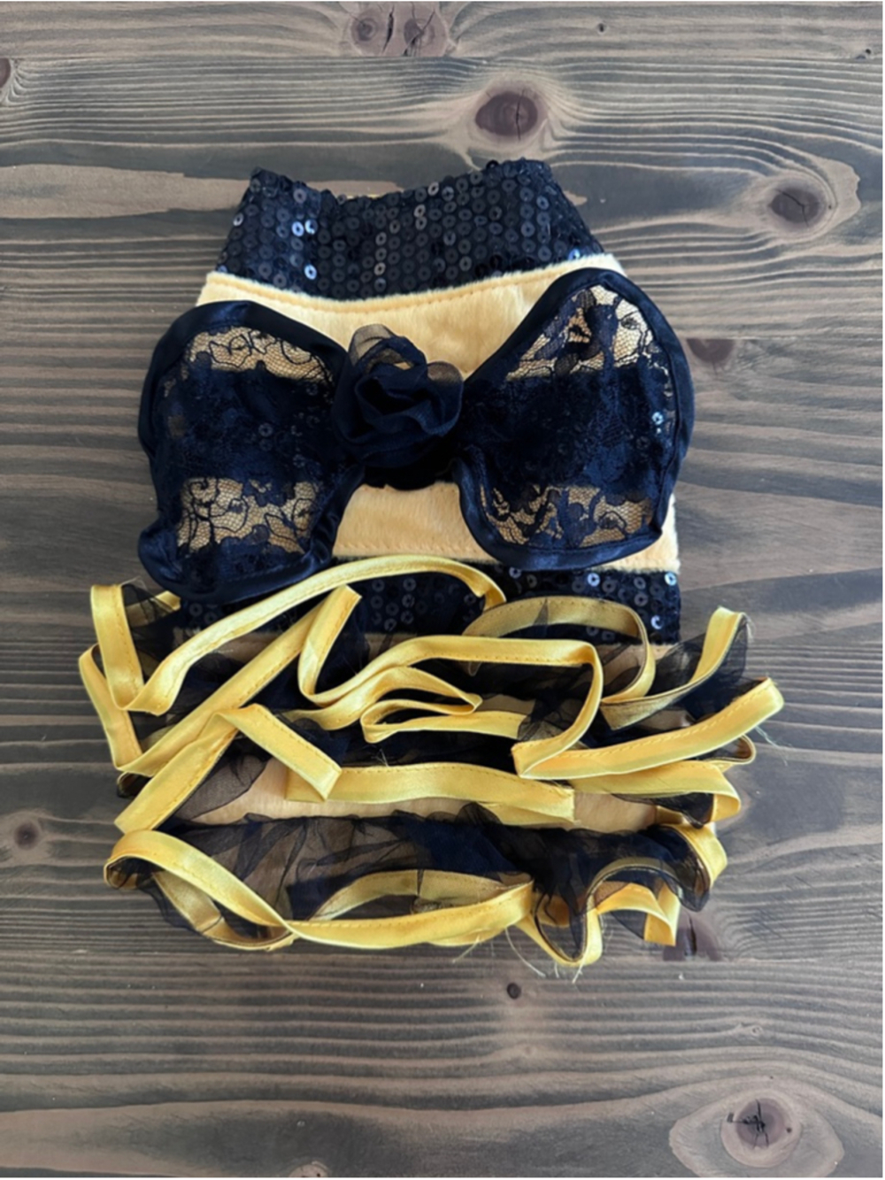 Dog Bee Costume XS Black Yellow Halloween Pet Outfit
